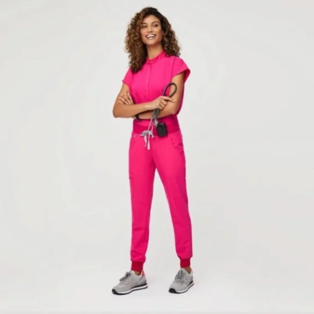 Figs Shocking Pink Scrub Set S/LT